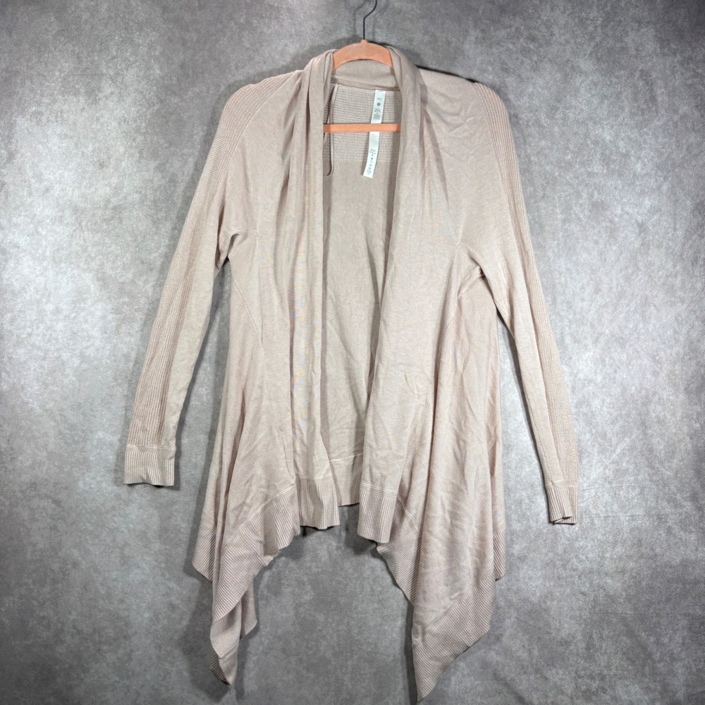 Lululemon Cardigan Womens XS/S Pink Sit In Lotus Wrap II Cashmere Blend Drape